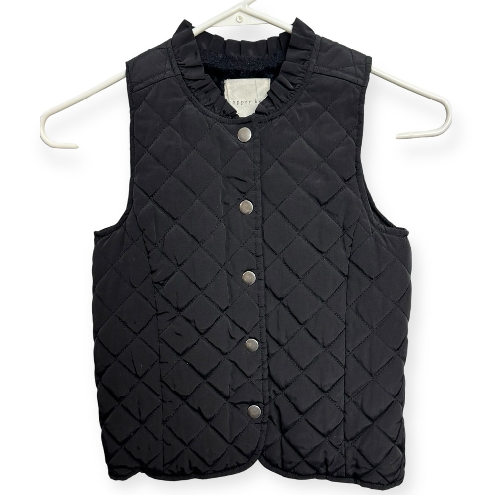 Copper Key Black Quilted Kids Vest